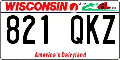 WI license plate 821QKZ