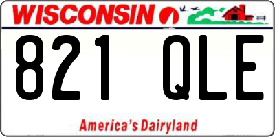 WI license plate 821QLE