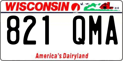 WI license plate 821QMA