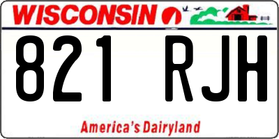 WI license plate 821RJH