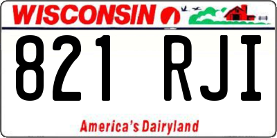 WI license plate 821RJI