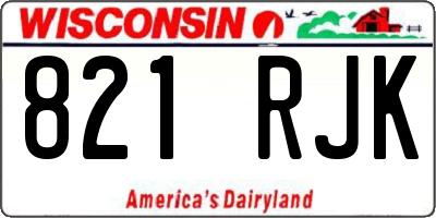 WI license plate 821RJK