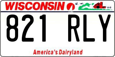 WI license plate 821RLY