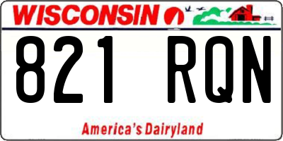 WI license plate 821RQN