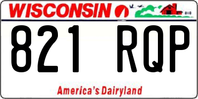 WI license plate 821RQP