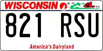 WI license plate 821RSU