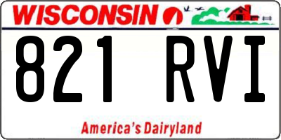 WI license plate 821RVI