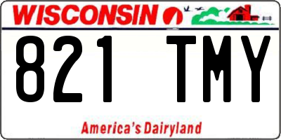 WI license plate 821TMY