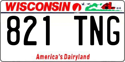 WI license plate 821TNG