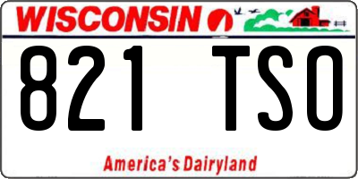 WI license plate 821TSO