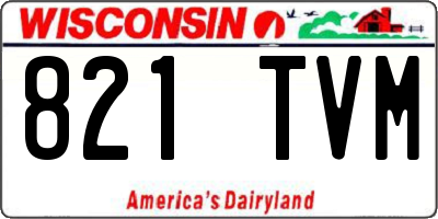 WI license plate 821TVM