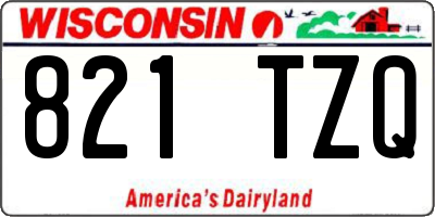 WI license plate 821TZQ