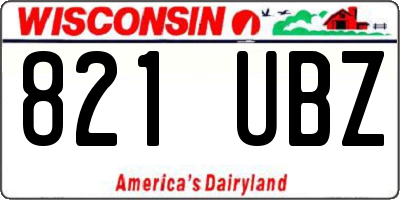WI license plate 821UBZ