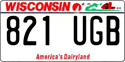 WI license plate 821UGB