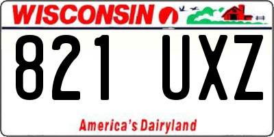 WI license plate 821UXZ