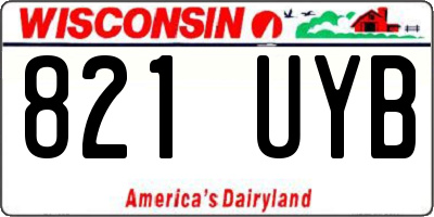 WI license plate 821UYB