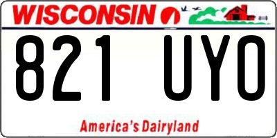 WI license plate 821UYO