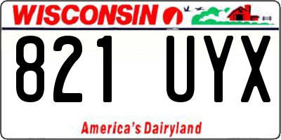 WI license plate 821UYX