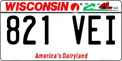 WI license plate 821VEI