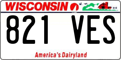 WI license plate 821VES