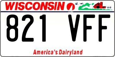 WI license plate 821VFF