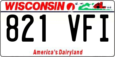 WI license plate 821VFI