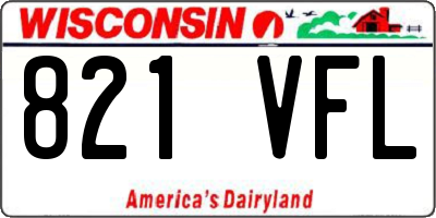 WI license plate 821VFL