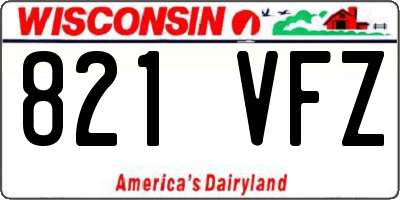 WI license plate 821VFZ
