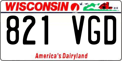 WI license plate 821VGD