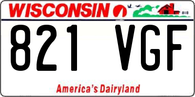WI license plate 821VGF