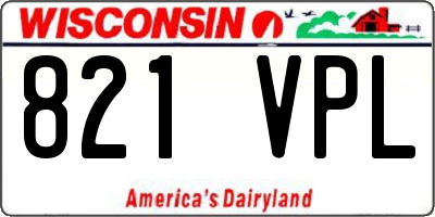 WI license plate 821VPL