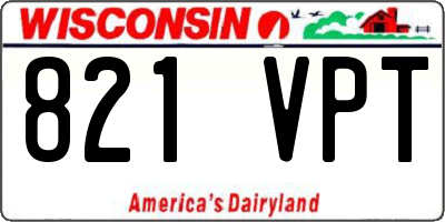 WI license plate 821VPT