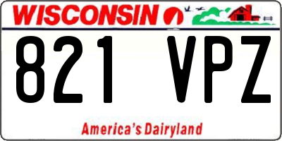 WI license plate 821VPZ