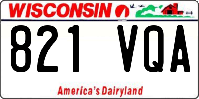 WI license plate 821VQA