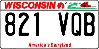 WI license plate 821VQB