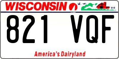 WI license plate 821VQF