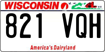 WI license plate 821VQH
