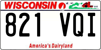 WI license plate 821VQI