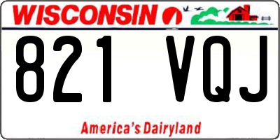 WI license plate 821VQJ