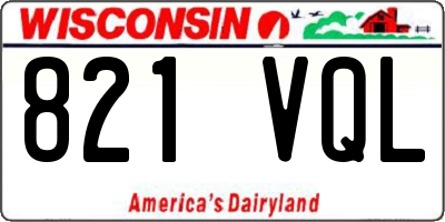 WI license plate 821VQL