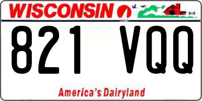WI license plate 821VQQ