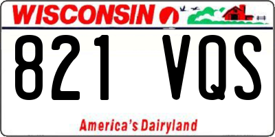 WI license plate 821VQS