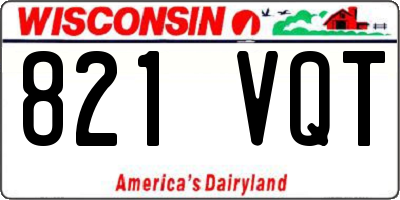 WI license plate 821VQT