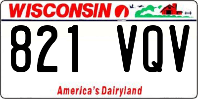 WI license plate 821VQV