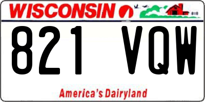 WI license plate 821VQW