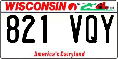 WI license plate 821VQY