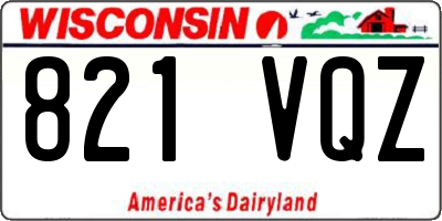 WI license plate 821VQZ