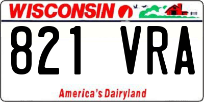 WI license plate 821VRA