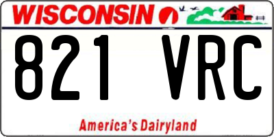 WI license plate 821VRC