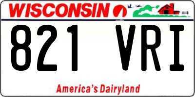 WI license plate 821VRI